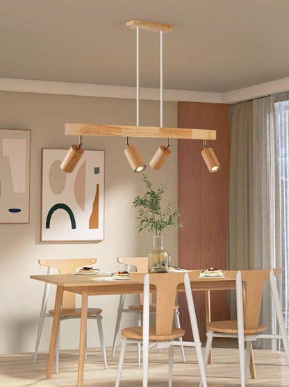 Houten Plafondlamp Verstelbaar Modern Massief Hout Design