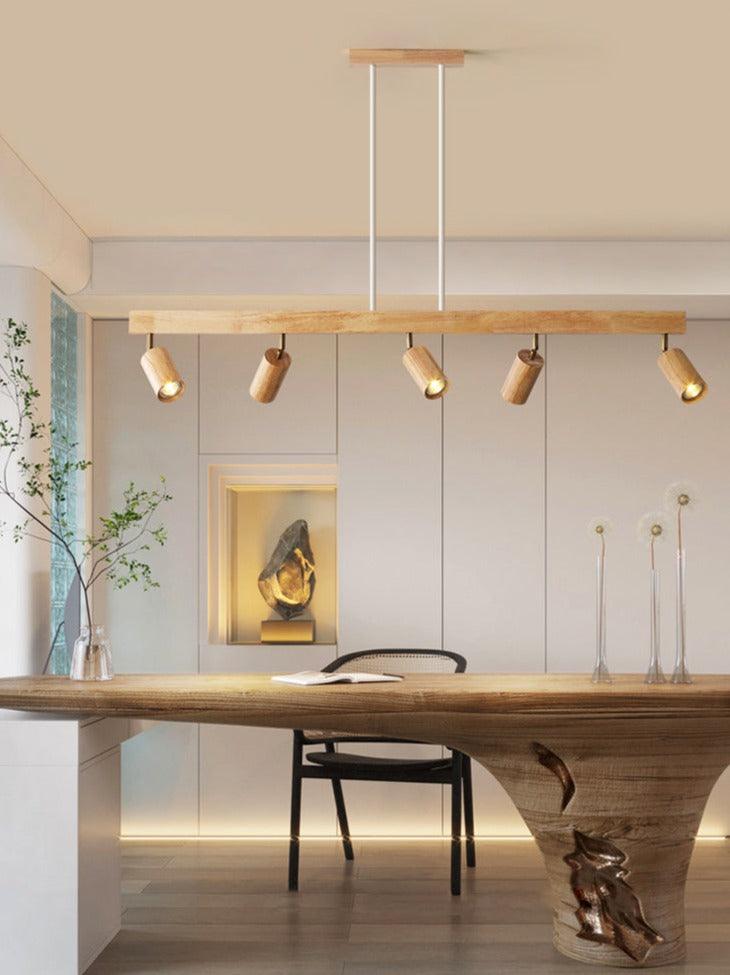 Houten Plafondlamp Verstelbaar Modern Massief Hout Design