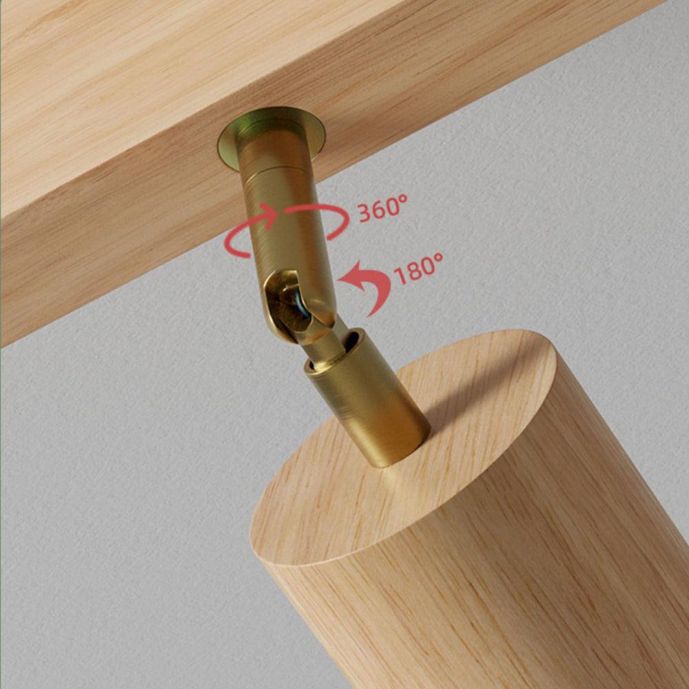 Houten Plafondlamp Verstelbaar Modern Massief Hout Design