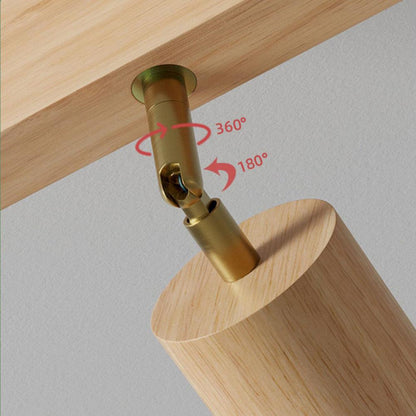Houten Plafondlamp Verstelbaar Modern Massief Hout Design