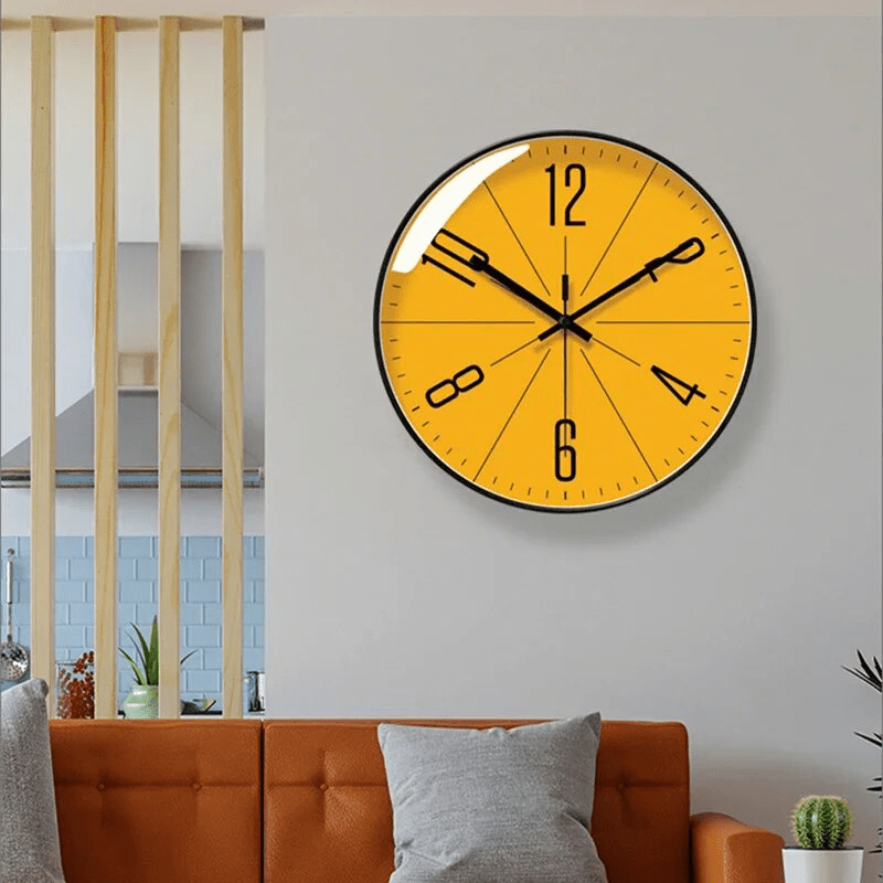 Scandinavische Wandklok Zwart Wit Quartz Modern Design