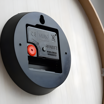 Houten Wandklok Modern Rond Design Silent