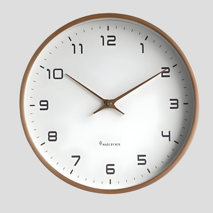 Houten Wandklok Modern Rond Design Silent - Velinix