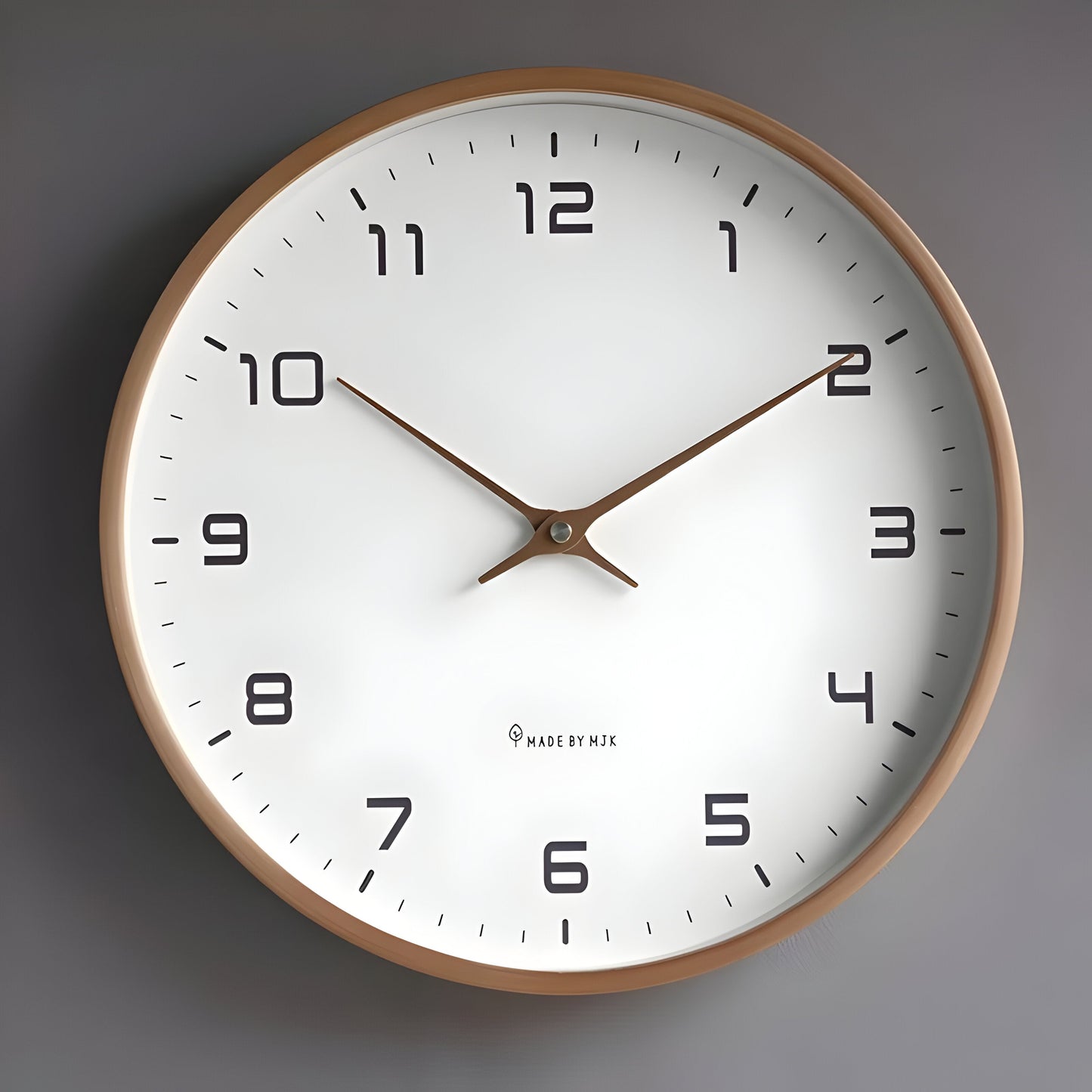 Houten Wandklok Modern Rond Design Silent