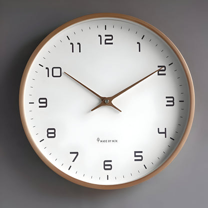 Houten Wandklok Modern Rond Design Silent