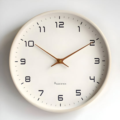 Houten Wandklok Modern Rond Design Silent