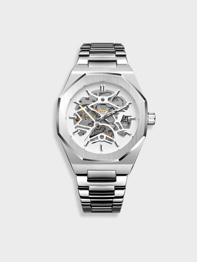 Luxueus Leer Horloge Chronograaf Elegant Zwart