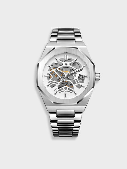 Luxueus Leer Horloge Chronograaf Elegant Zwart