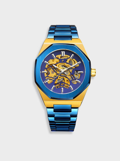 Luxueus Leer Horloge Chronograaf Elegant Zwart