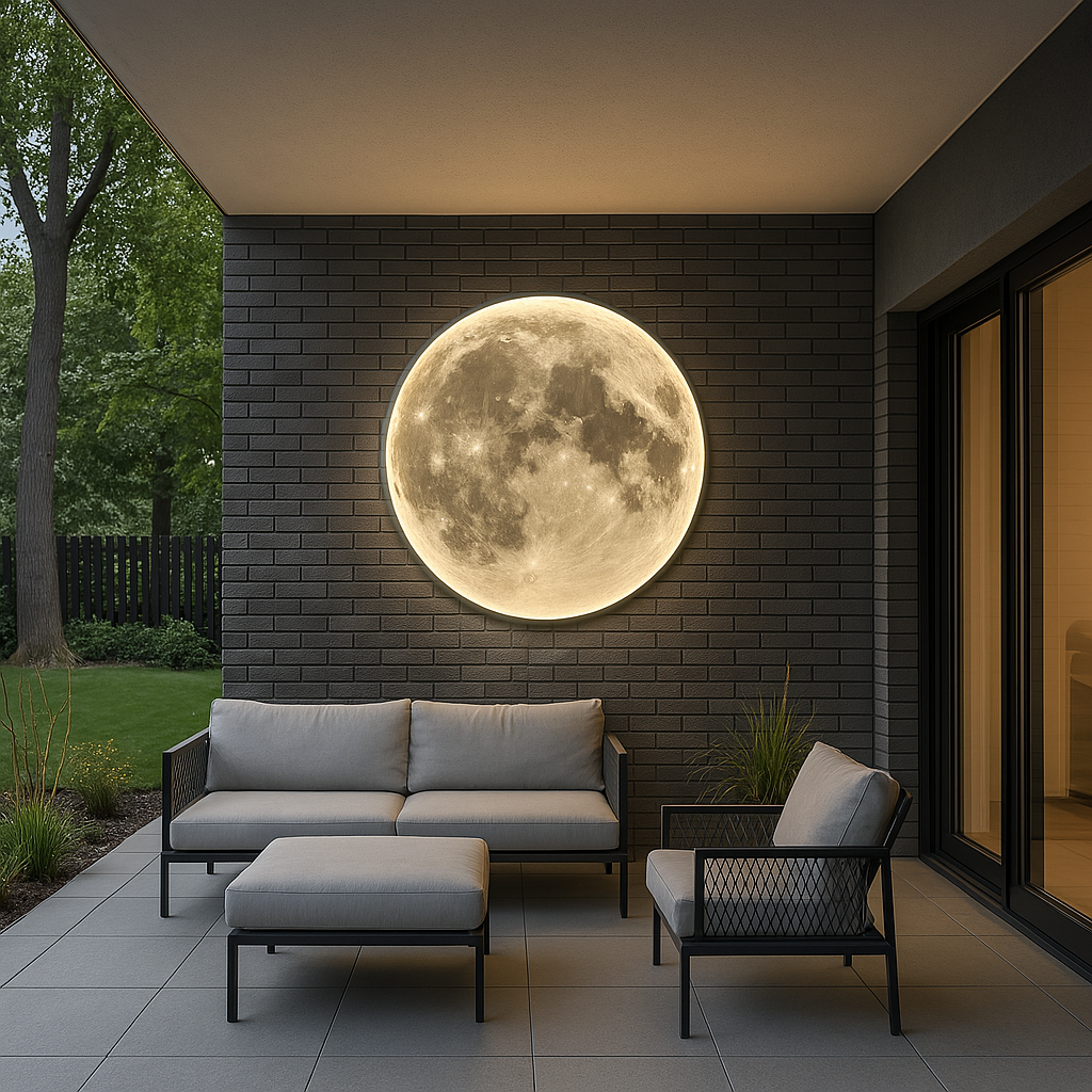 LED Maanlamp Wandverlichting Binnen en Buiten Decoratie - Velinix