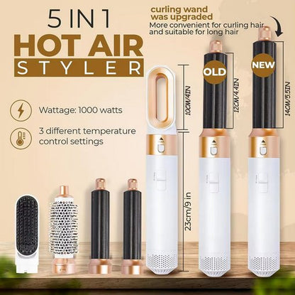 5-in-1 Haarstyler met Coanda Effect en 6 Verschillende Opzetstukken