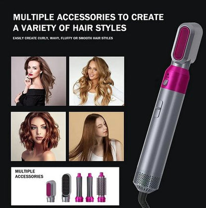 5-in-1 Haarstyler met Coanda Effect en 6 Verschillende Opzetstukken