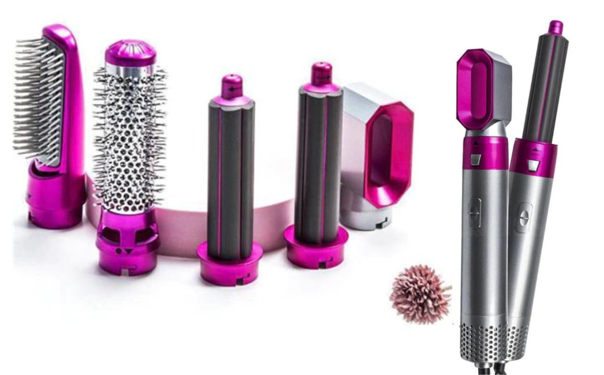 5-in-1 Haarstyler met Coanda Effect en 6 Verschillende Opzetstukken