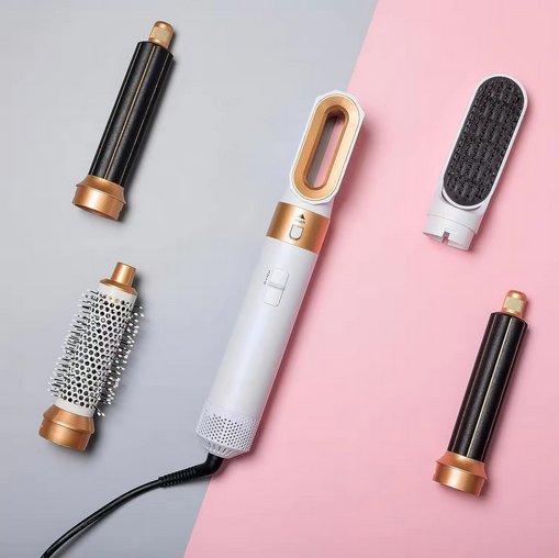5-in-1 Haarstyler met Coanda Effect en 6 Verschillende Opzetstukken