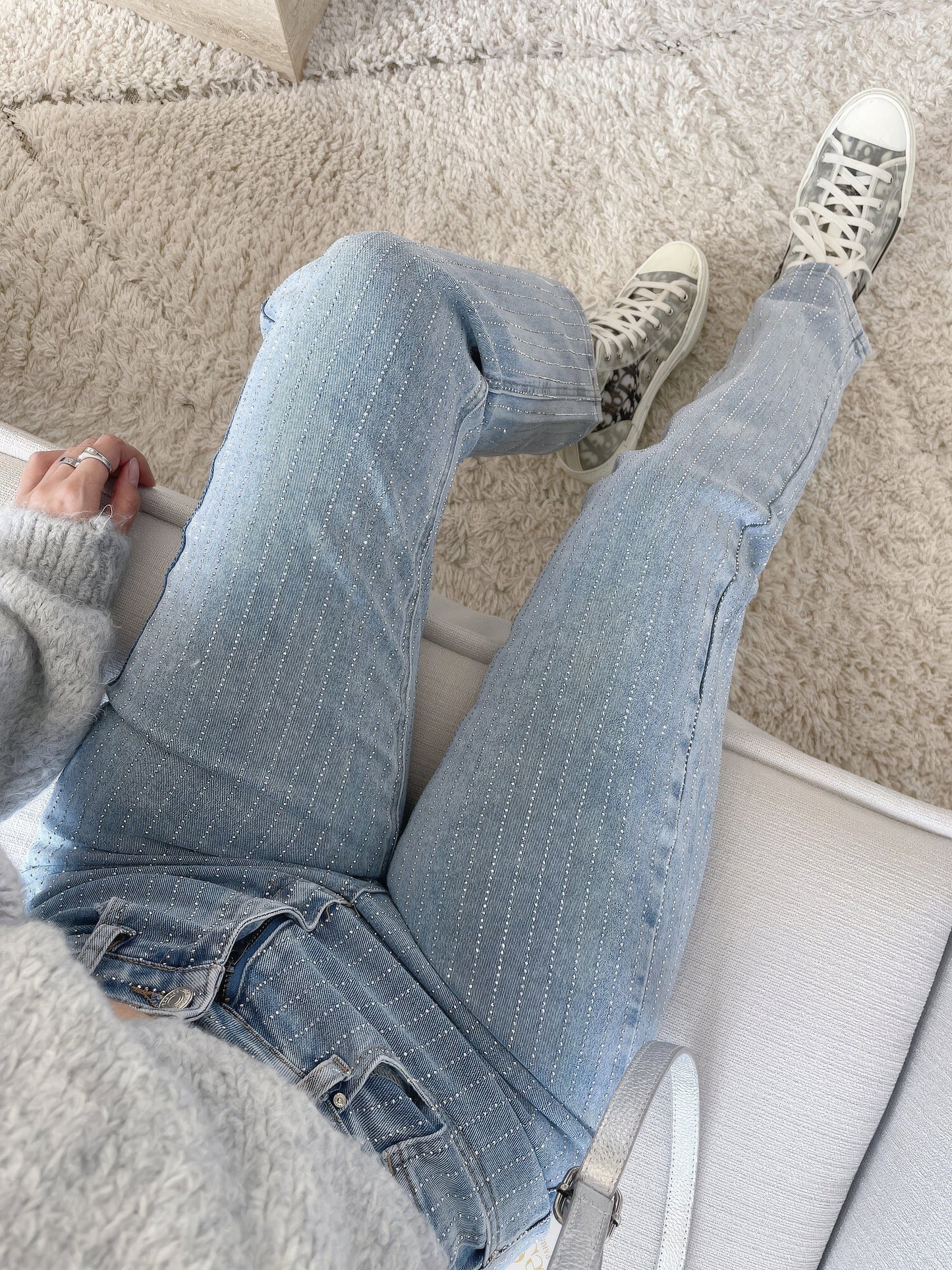 Glamour Broek met Glitter en Stretch
