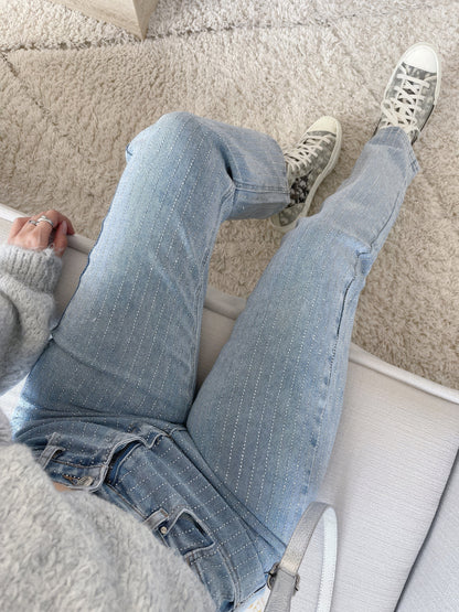 Glamour Broek met Glitter en Stretch