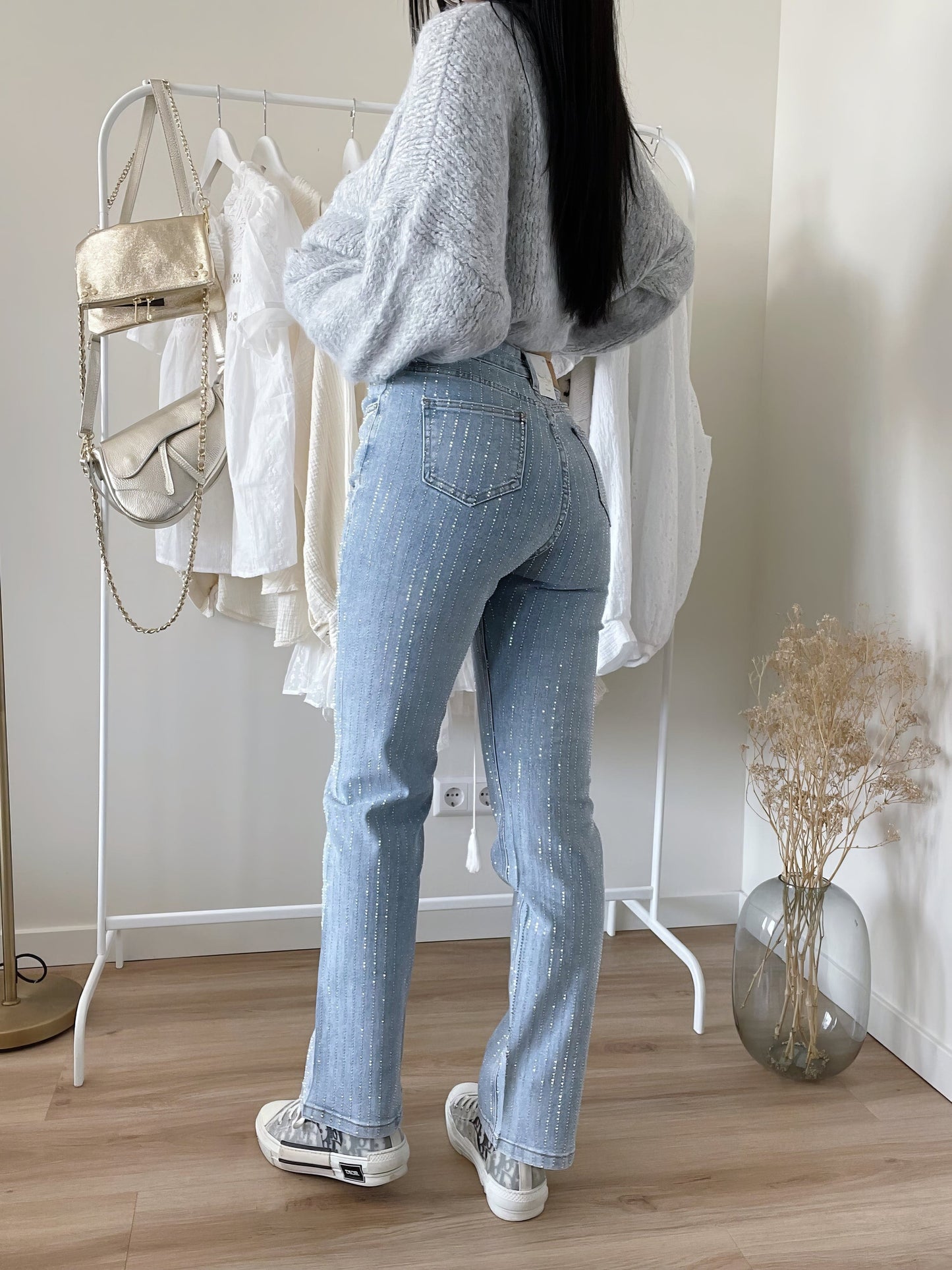 Glamour Broek met Glitter en Stretch