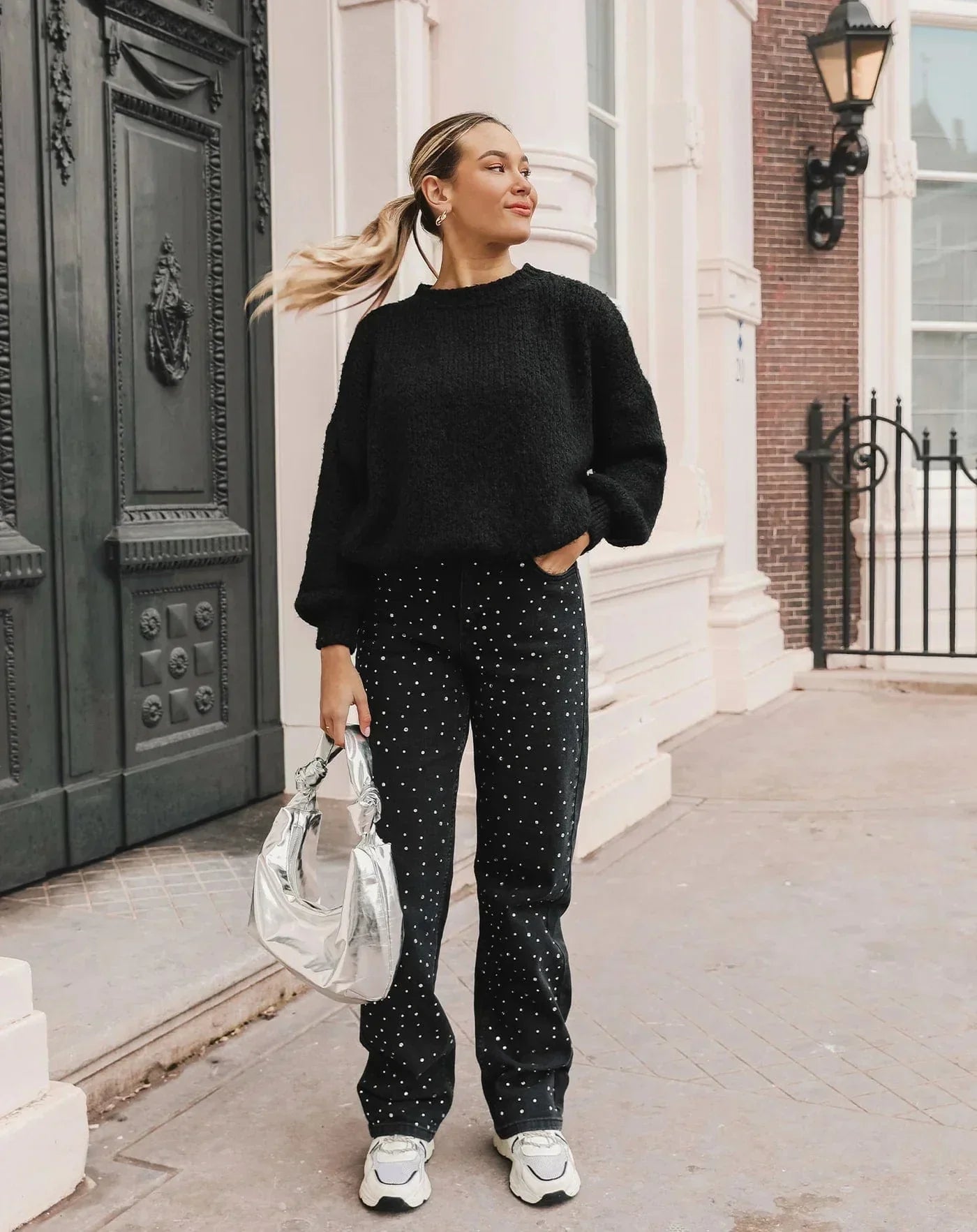 Glamour Broek met Glitter en Stretch