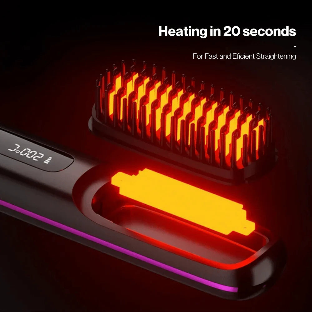 Haarstyler Kam Elektrisch LCD Glad en Stijl