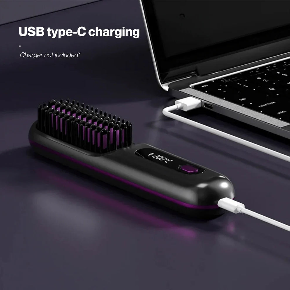 Haarstyler Kam Elektrisch LCD Glad en Stijl