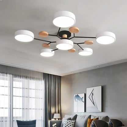 LED Plafondlamp Scandinavisch Design Vertakt Modern