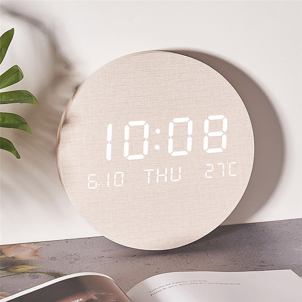 Scandinavische Wandklok Digitaal Batterij Modern Design