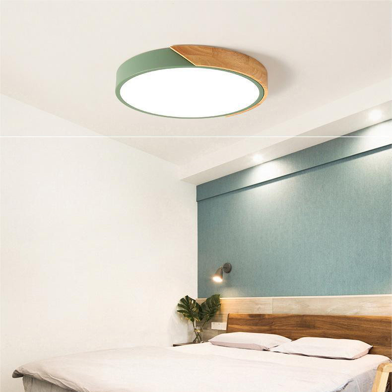 Houten Plafondlamp Modern Noordse Stijl Dimbaar