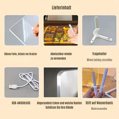 LED Tekenbord voor Kinderen en Volwassenen met Kleurende Lichten