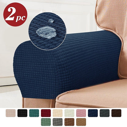 Stoelhoezen Stretch Bordeaux - Spandex Fauteuilhoezen Set van 2