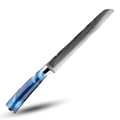 Japanse Keukenmessen Blauw Geslepen Damaststaal