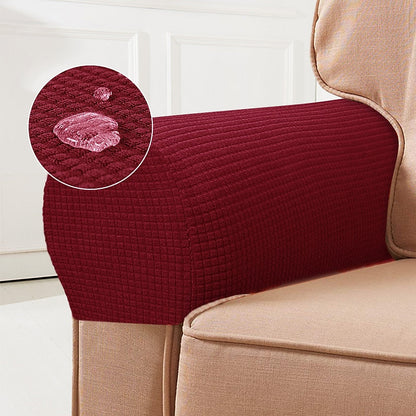 Stoelhoezen Stretch Bordeaux - Spandex Fauteuilhoezen Set van 2
