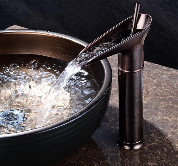 Waterval Kraan Messing Cuba Stijl Warm en Koud Water