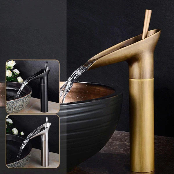 Waterval Kraan Messing Cuba Stijl Warm en Koud Water