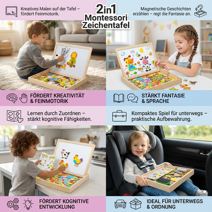 Kleurenpotlood Tekenbord voor Kinderen 2-in-1