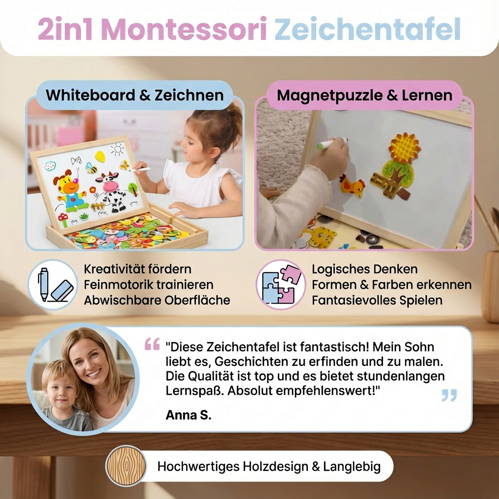 Kleurenpotlood Tekenbord voor Kinderen 2-in-1