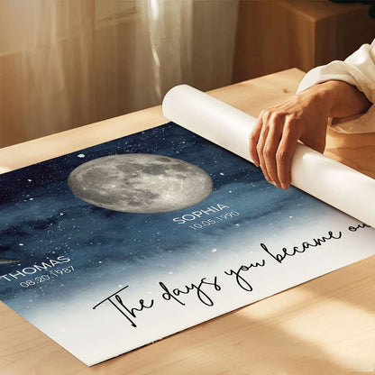 Maanfase Poster Luxe Celestiaal voor Mama