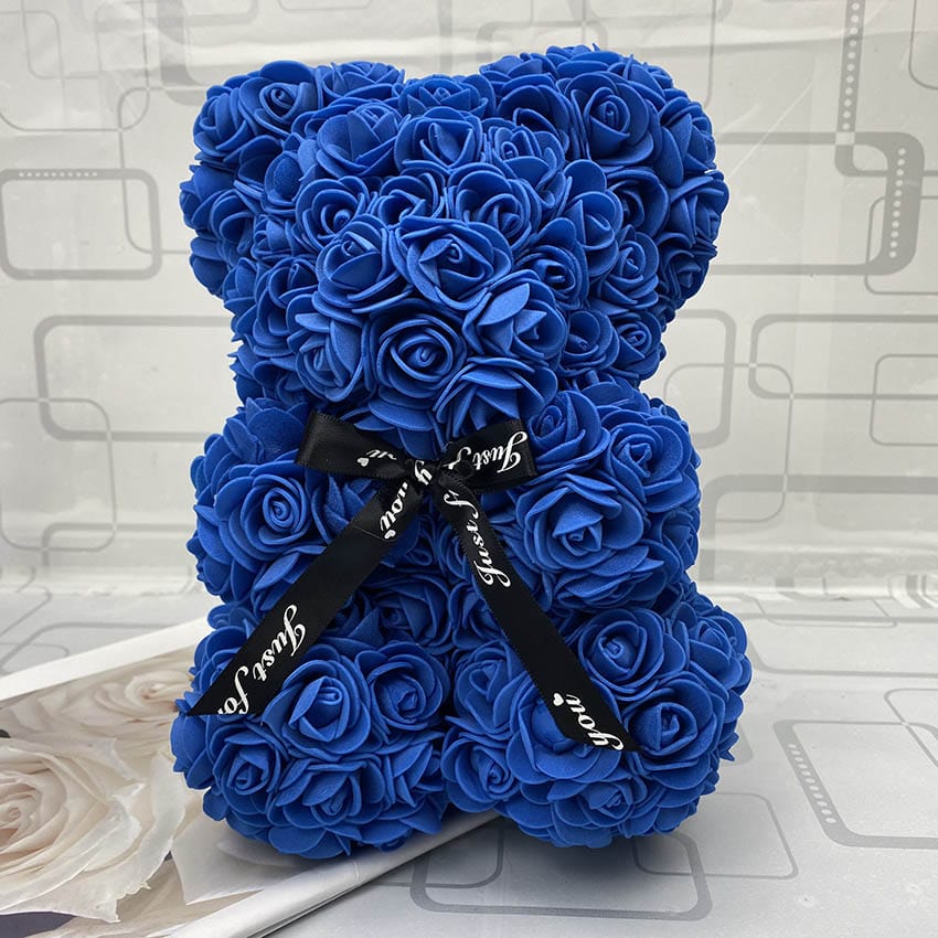 Rozen Teddybeer met Eeuwige Roos voor Moederdag