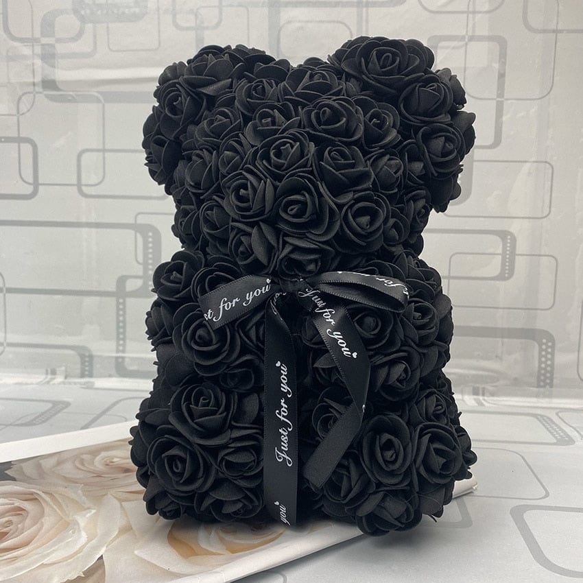 Rozen Teddybeer met Eeuwige Roos voor Moederdag