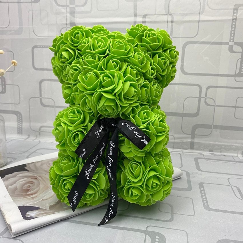 Rozen Teddybeer met Eeuwige Roos voor Moederdag