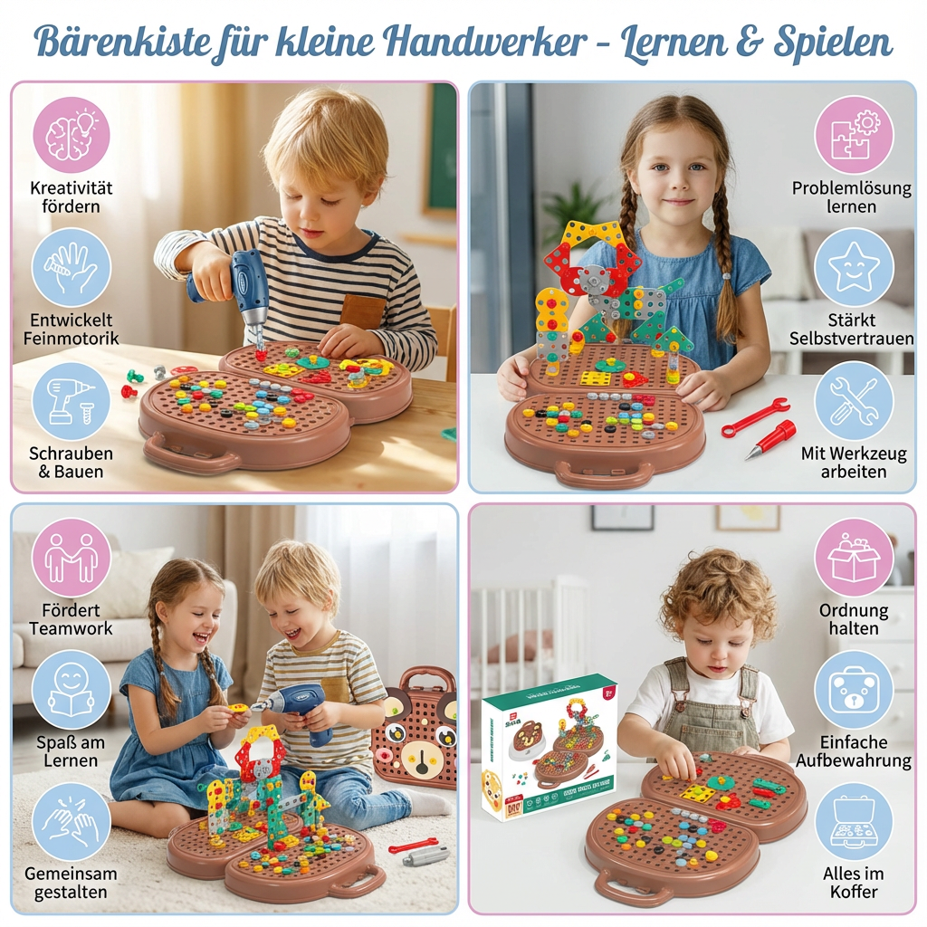 Kinder Werkkist met Beren Thema voor Knutselen