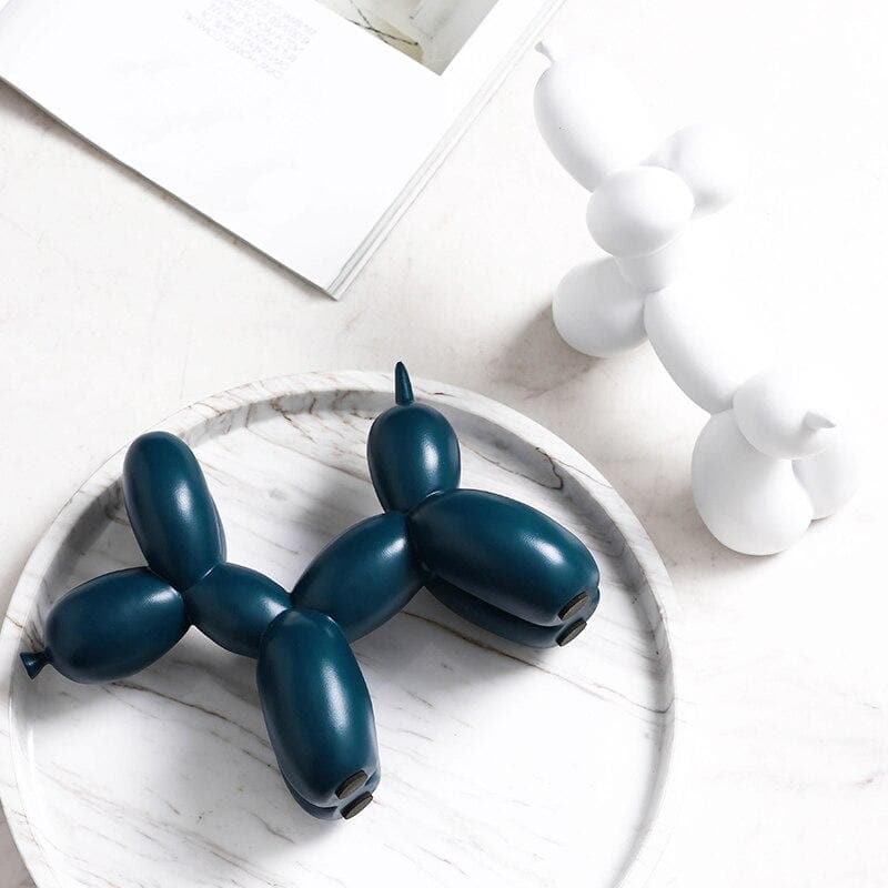 Luxe Hond Sculptuur van Handgemaakt Hars Kunstwerk voor Interieur Decor
