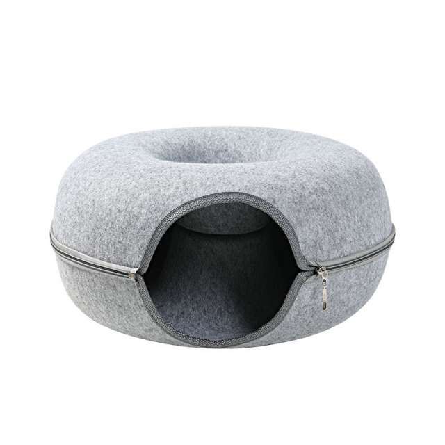 Kattentunnel Speelhuis van Stof met Donut Vorm
