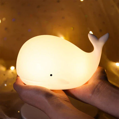 Walvis Nachtlampje Kleurverandering Touch Bediening Schattig