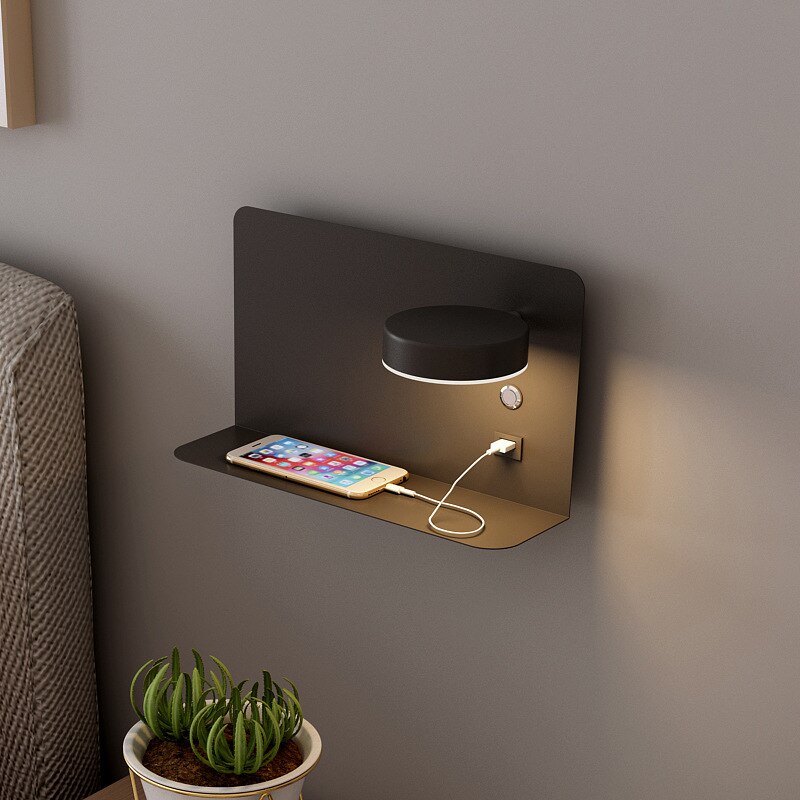 LED Bedlamp met USB Oplader en 3 Lichtkleuren - Velinix