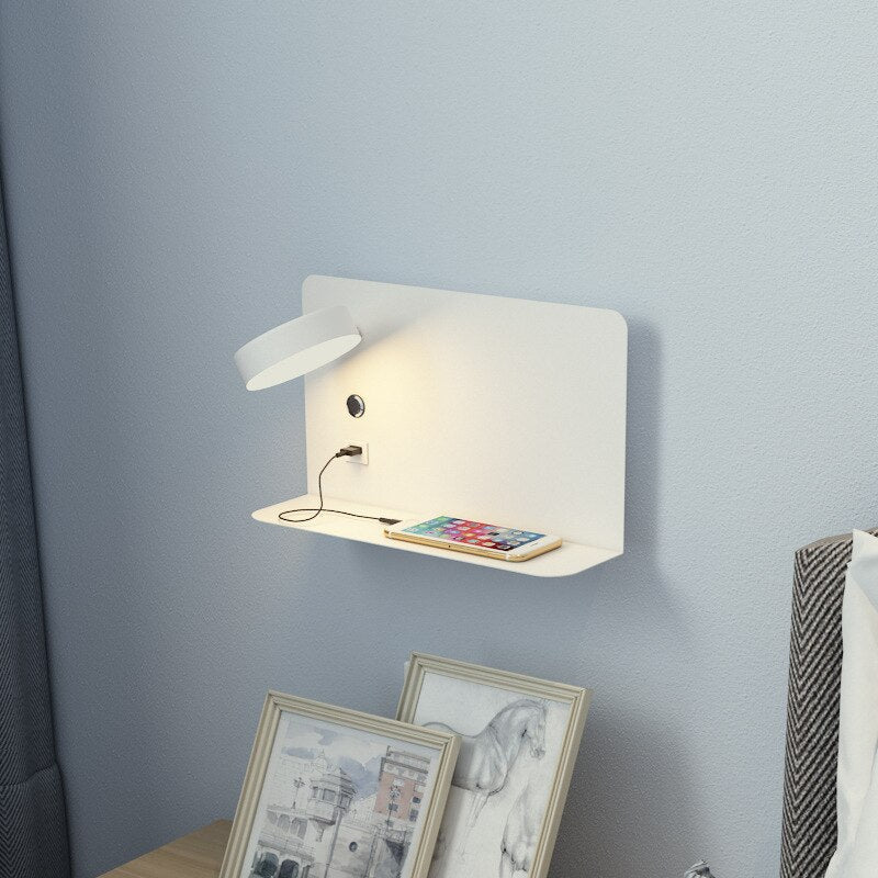 LED Bedlamp met USB Oplader en 3 Lichtkleuren