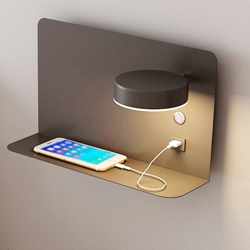 LED Bedlamp met USB Oplader en 3 Lichtkleuren