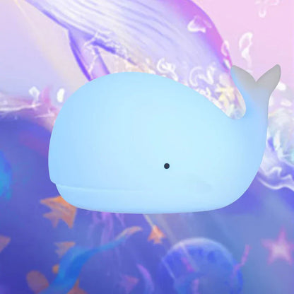 Walvis Nachtlampje Kleurverandering Touch Bediening Schattig