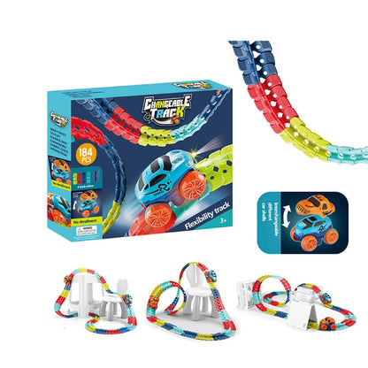 Magnetische Racebaan voor Kinderen Flexibel en Verlicht