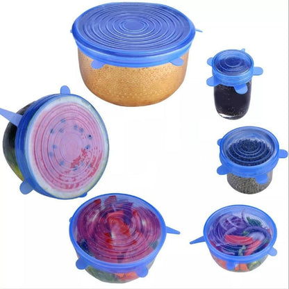 Siliconen Deksel Set van 6 Stuks Rekbare Stretch Lids - Velinix