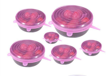 Siliconen Deksel Set van 6 Stuks Rekbare Stretch Lids